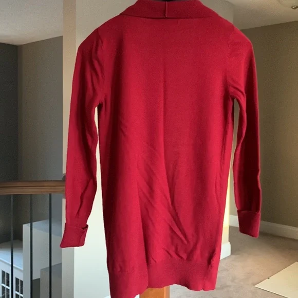 Mossimo Dark Red Open Front Cardigan Size M - Picture 2 of 9